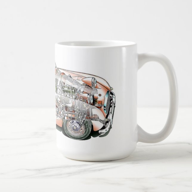 Caneca De Café Austin Healey Bugeye desenho (Direita)