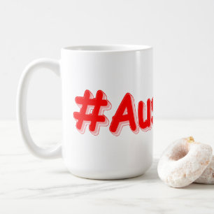 Caneca De Café "#Austrália" Design. Comprar Agora