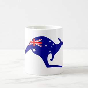 Caneca De Café Austrália Flag Kangaroo