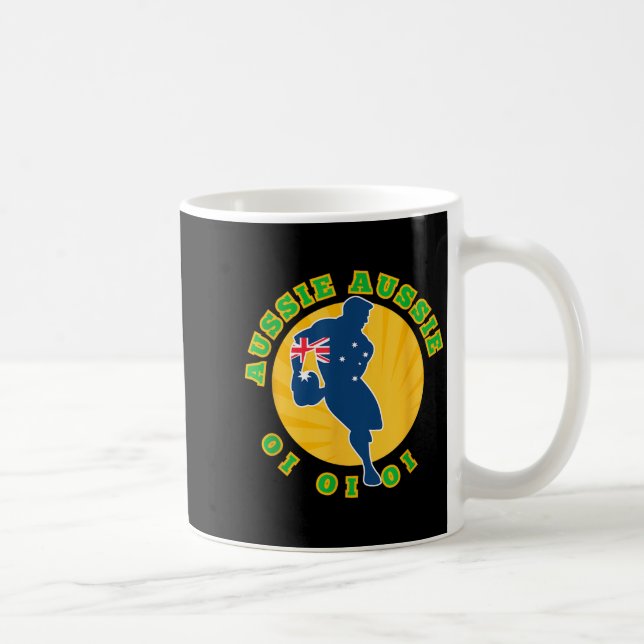 Caneca De Café Australia Rugby, Wallabies Aussie Aussie Aussie Oi (Direita)