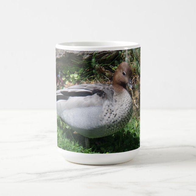 Caneca De Café Australian Wood Duck in Tranquil Garden (Centro)
