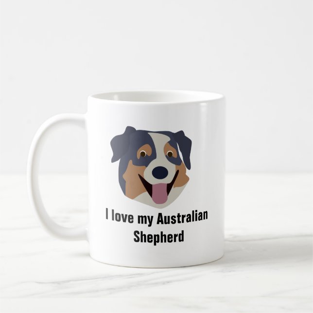 Caneca de café australiana do cão de pastor (Esquerda)