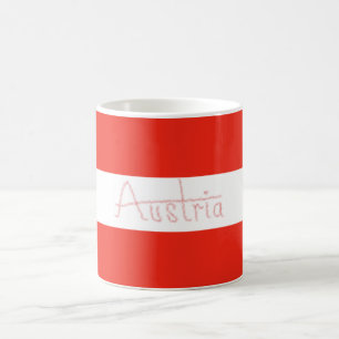 Caneca De Café Áustria - bandeira e roteiro