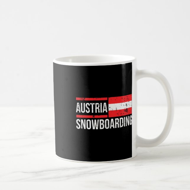 Caneca De Café Áustria Snowboard Austrian Flag Race Halfpipe S (Direita)