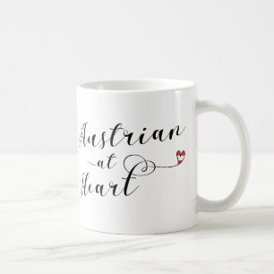 Caneca De Café Austríaco Em Heart Mug, Áustria