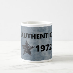 Caneca De Café Authentic 1972 Vintage Star Retro Birthday Design