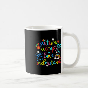 Caneca De Café Autism Accept Love Entender o Retro do Arco Coquet