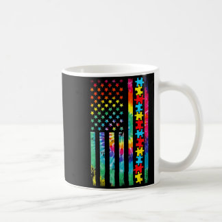 Caneca De Café Autism American Flag Tie Dye Autism Awareness Boys