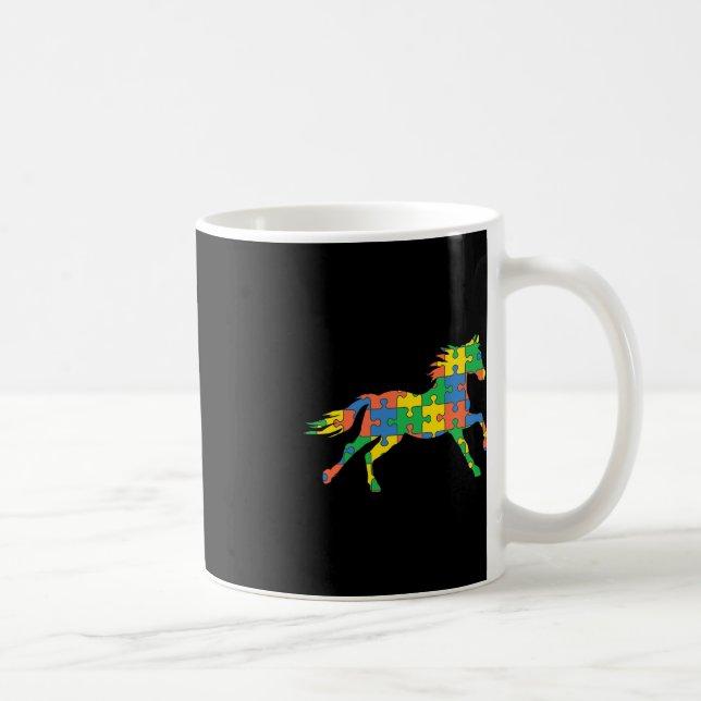 Caneca De Café Autism Horse Disabilities Month Disabilities Aware (Direita)