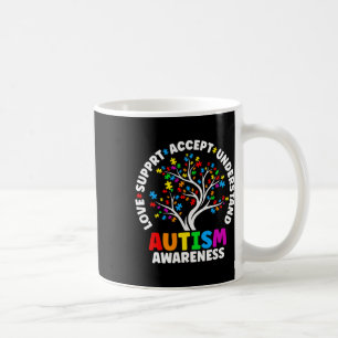 Caneca De Café Autism Love Accept Suporta Autismo Autismo Awarene