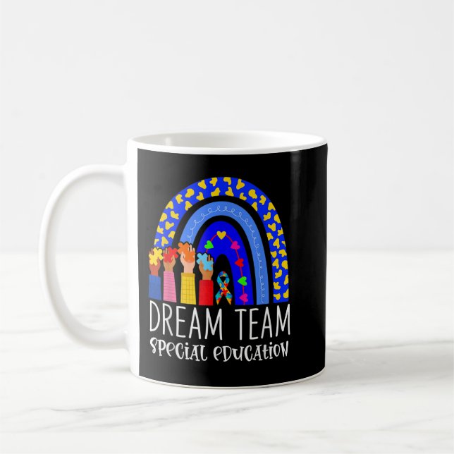 Caneca De Café Autism Professor Dream Team Special Education Rain (Esquerda)