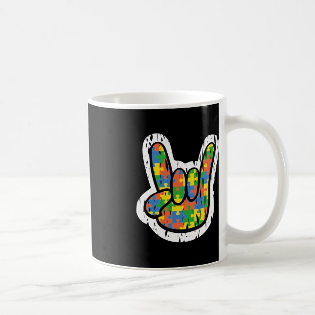 Caneca De Café Autism Rocking Hand Disabilities Mont (Direita)