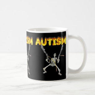 Caneca De Café Autism Skeleton Engraçado Memória De Tanque Especí