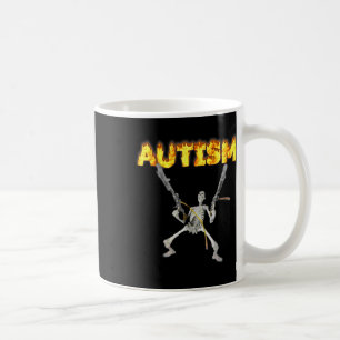 Caneca De Café Autism Skeleton Engraçado Memória De Tanque Especí