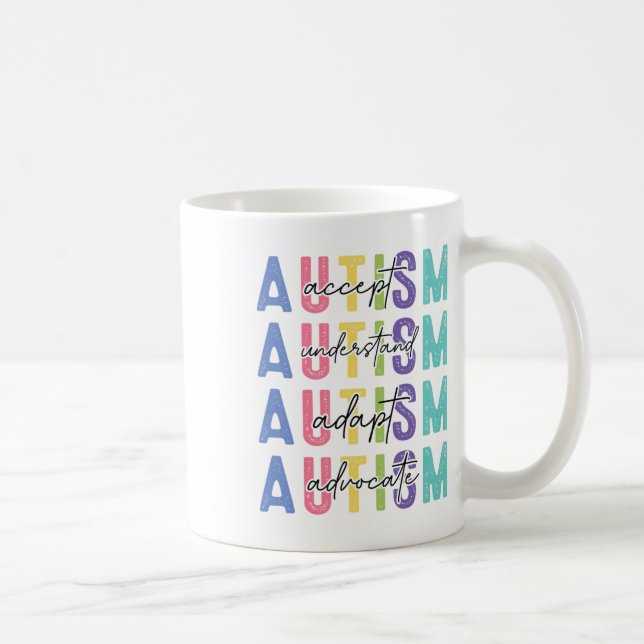Caneca De Café Autismo Aceitar Compreender Amor (Direita)