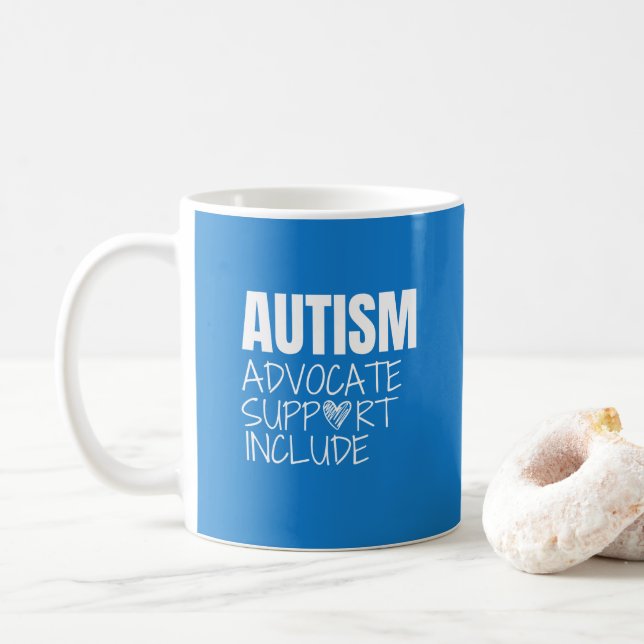 Caneca De Café autismo.advocate.support.include Mug (Com Donut)