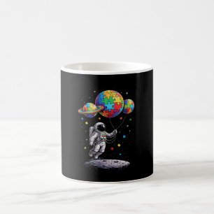 Caneca De Café Autismo Astronauta Balão Autismo Conscientização E
