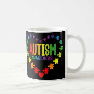 Caneca De Café Autismo Consciência Amor Quebra-cabeça de Coração 
