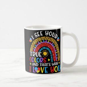 Caneca De Café Autismo Consciência Arco-Íris Eu Vejo Suas Verdade