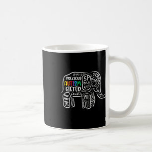 Caneca De Café Autismo Consciência e Aceitação de Elefantes Homen