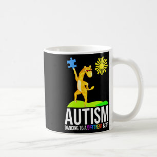 Caneca De Café Autismo Dançando A Um Diferente Beat Divertido Sen