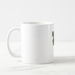Caneca De Café Autismo de coelho páscoa de consciência do coelho