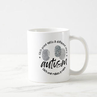 Caneca De Café Autismo De Impressão Digital Cada Impressão Diz Um
