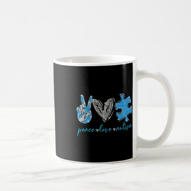 Caneca De Café Autismo de Paz e Amor (Direita)