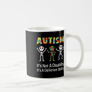 Caneca De Café Autismo Diferente habilidade Caveira Neurodiver Es