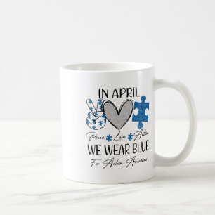 Caneca De Café Autismo Do Amor Pela Paz Em Abril Vestimos Azul Pa