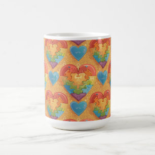 Caneca De Café Autismo do coração