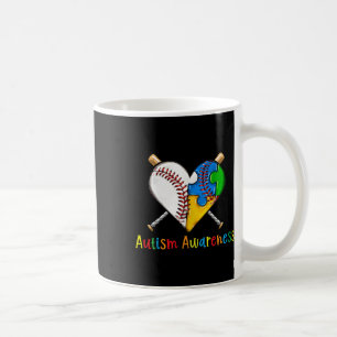 Caneca De Café Autismo do coração de Quebra-cabeça de beisebol Co