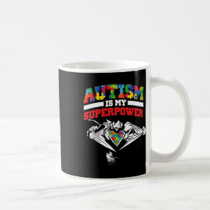 Caneca De Café Autismo É O Meu Superpoder Autista De Apoio Aos Au