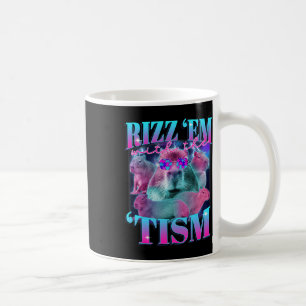 Caneca De Café Autismo Engraçado Rizz Em Com O Tismo Capybyra Mem