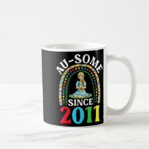Caneca De Café Autismo Incrível Ausome Desde 2011 Feliz 15º Anive
