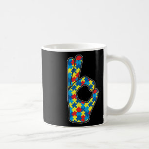 Caneca De Café Autismo Linguagem de Sinais de Amor Suporte a Cons