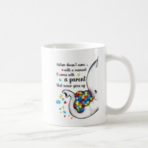 Caneca De Café Autismo Mãe Camisa Mulheres Autismo Sensibilização
