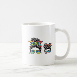 Caneca De Café Autismo Mãe E Criança Viva Má Manhã Óculos De Sol