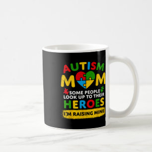 Caneca De Café Autismo Mãe Levantando Herói Bagunça Mensagem Bun 