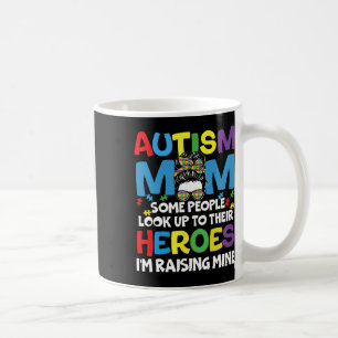Caneca De Café Autismo Mãe Levantando Herói Bagunça Mensagem Bun