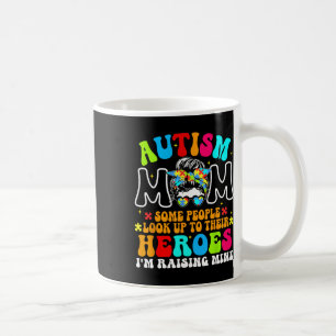 Caneca De Café Autismo Mãe Levantando Herói Bagunça Mensagem Bun 