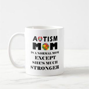 Caneca De Café Autismo Mãe Muito Mais Forte