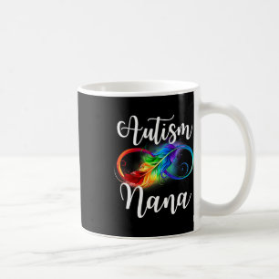 Caneca De Café Autismo Nana Neurodiversidade Arco-íris Sinal Infi