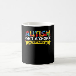 Caneca De Café Autismo não é aceitação de escolha é agutismo engr