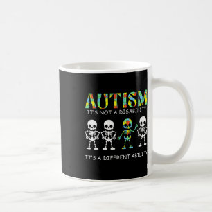 Caneca De Café Autismo não é uma deficiência é um hambúrbio difer