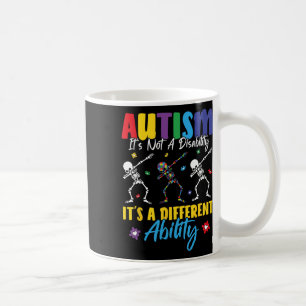 Caneca De Café Autismo não é uma deficiência é um hambúrbio difer