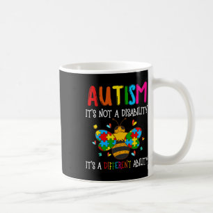 Caneca De Café Autismo não é uma deficiência é um hambúrbio difer