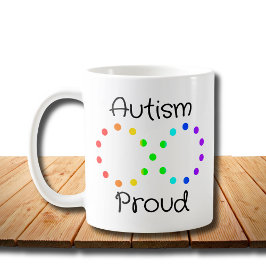 Caneca De Café Autismo Orgulho Neurodiversidade Aceitação Arco-Ír
