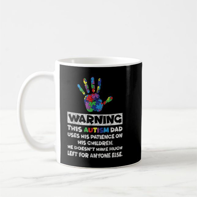 Caneca De Café Autismo Pai Pai Filho Filha Autista Criança Autism (Esquerda)