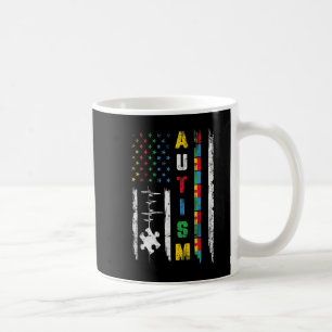 Caneca De Café Autismo Quebra-cabeça de Sinalizador Americano Hom